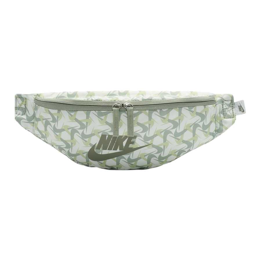 Nike Nike Heritage Fabric Crossbody Bag, Fanny Pack Regular Unisex Mountain White & Horizon Green & Dark Mud Gray