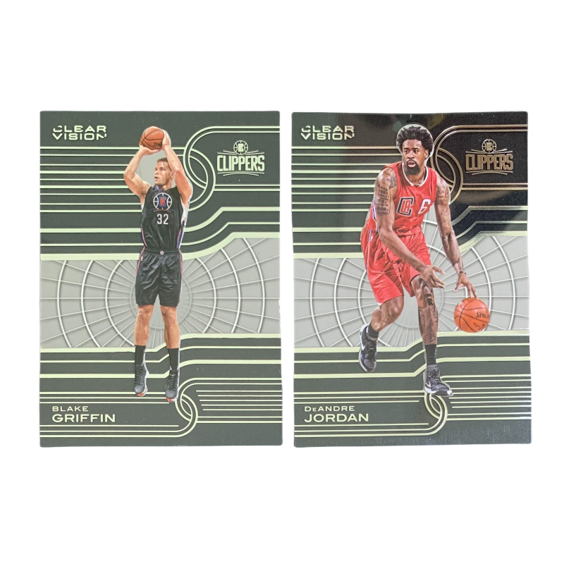 PANINI NBA Player Character 2015 16 Blake Griffin+DeAndre Jordan, Clippers, Gum Tack Player Card Collection Pass