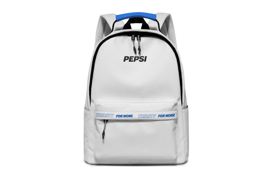 Pepsi Membrana Dermalis Laptop Backpack Medium Unisex Black/White
