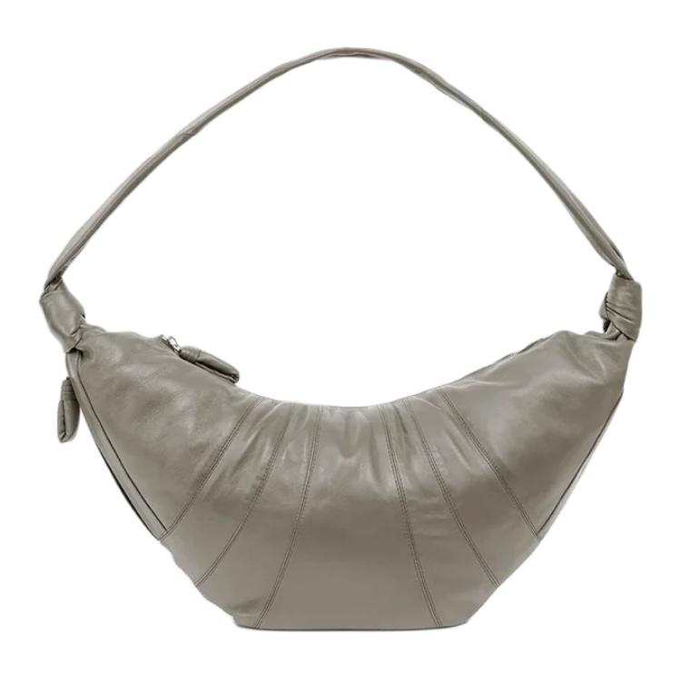 Lemaire Lambskin Croissant Bag Croissant Bag Croissant Bag Crossbody One Shoulder Handbag Large Women's Gray Green