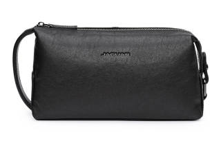 JAGUAR Top Grain Cow Leather Handbag Clutch Small Men's