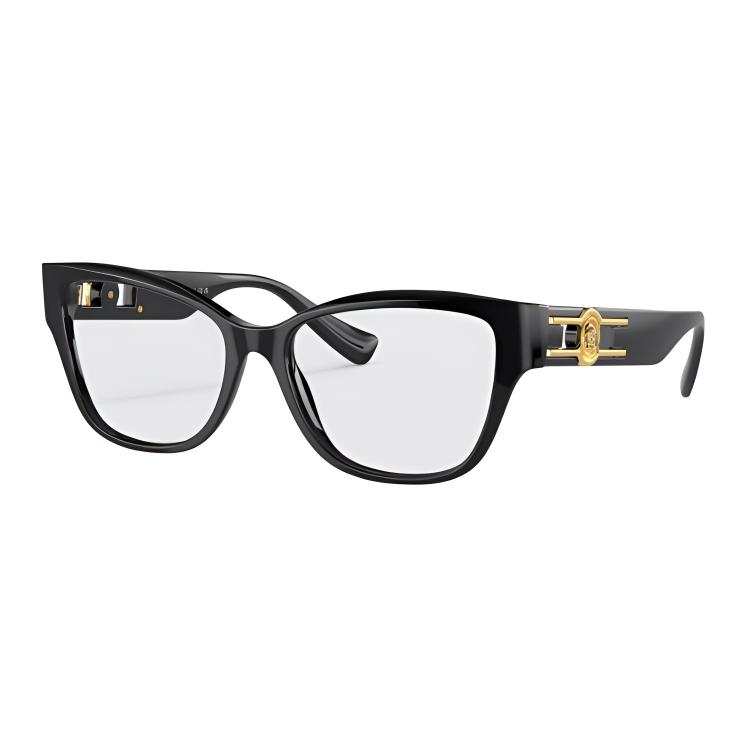 VERSACE VERSACE Acetate Cat Eye Eyeglass Frames Unisex Black