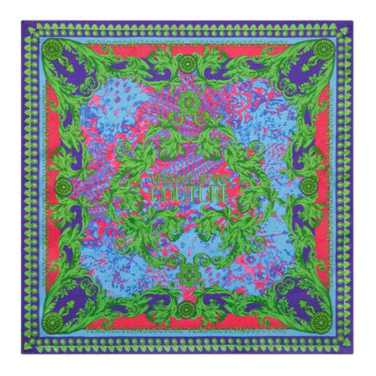 VERSACE JEANS COUTURE Mulberry Silk Scarves Women's Multicolor
