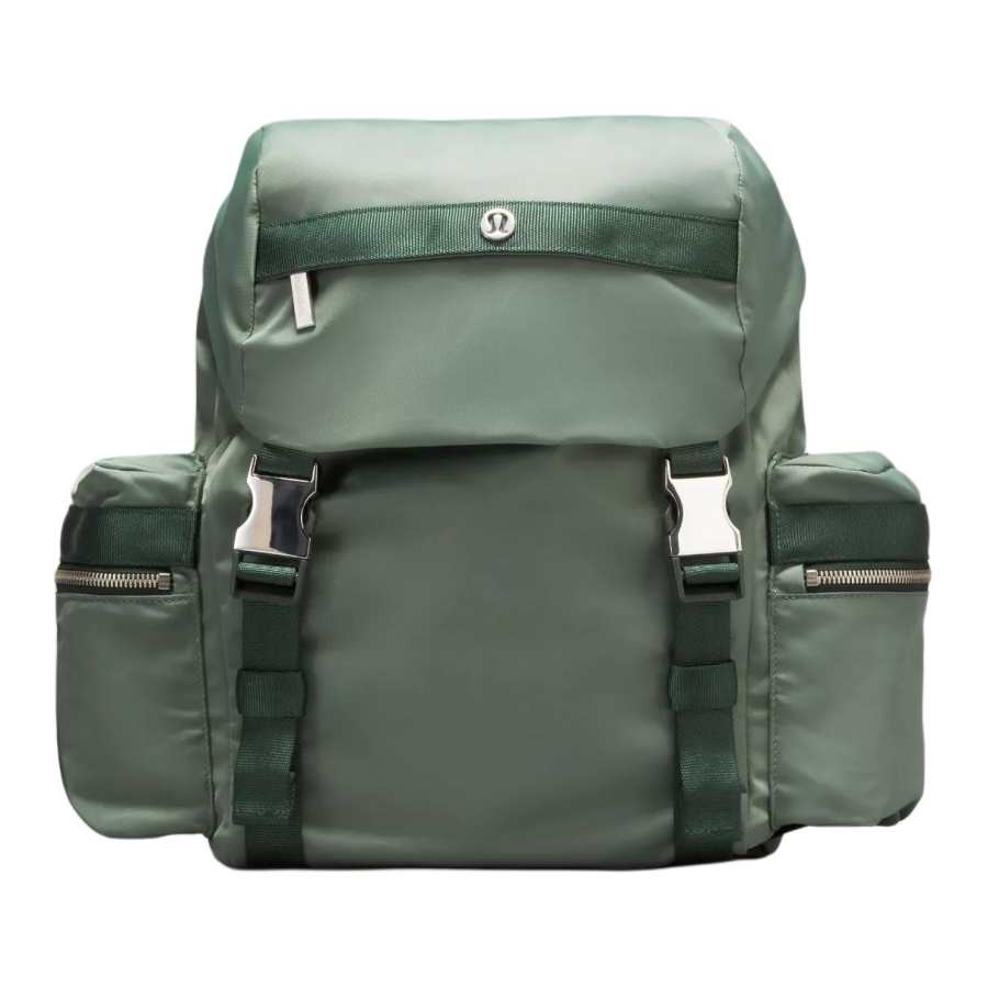 Lululemon Lululemon Recycled Polyester Backpack Mini Unisex Gray Eucalyptus & Green