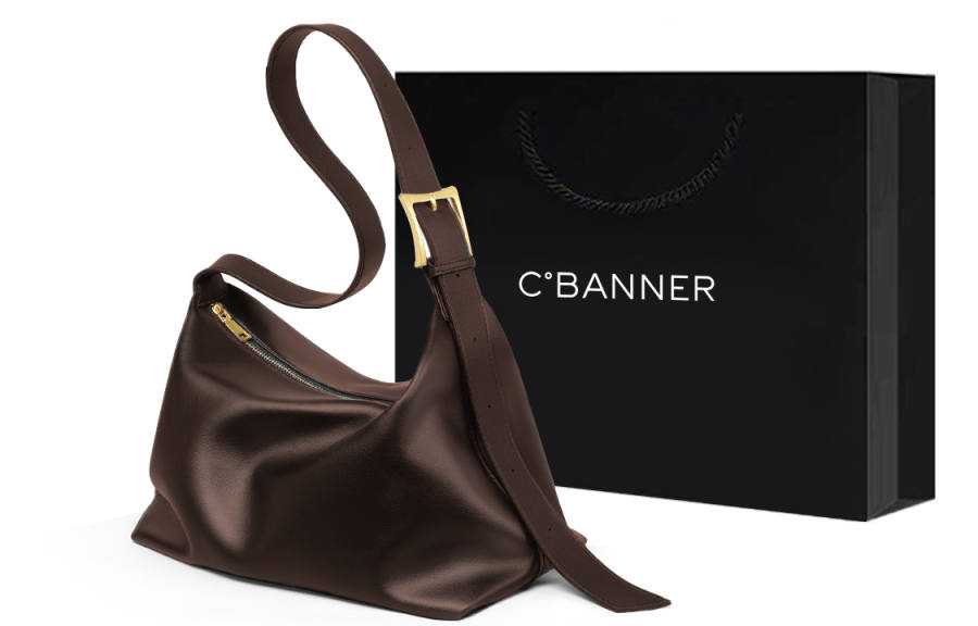 C°BANNER Cow Leather Shoulder Bag Women's Coffee/Caramel