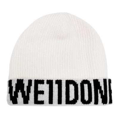 WE11DONE Intarsia-knit Logo Beanie