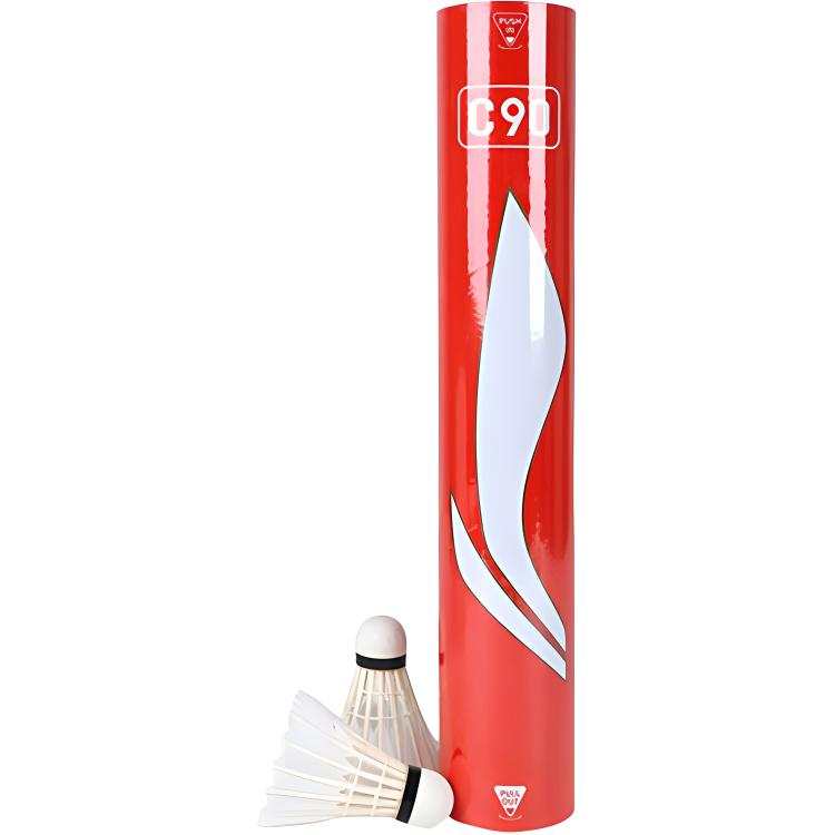 Li-Ning Li Ning C90 Duck Feather Shuttlecock 12 Pack CiGu Duck Feather All Round Duck Feather Professional Shuttlecocks
