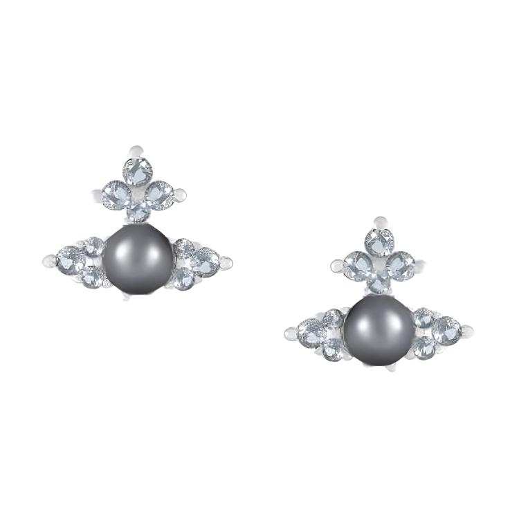 Vivienne Westwood Brass Stud Earrings Women's Silver