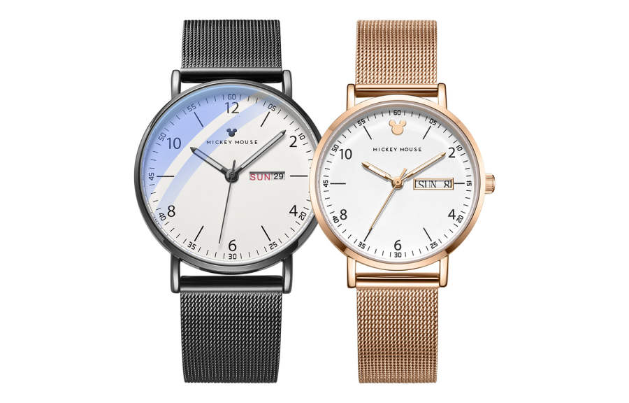 Disney Quartz Movement Metal Strap Watch Unisex White Dial
