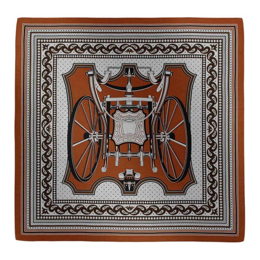 HERMES HERMES Cashmere, Silk Shawls Unisex Brown