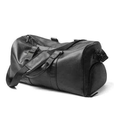 PULUWIRR Pu Crossbody Luggage Bag For Business Trip, Business Casual Travel Bag Large Unisex Black