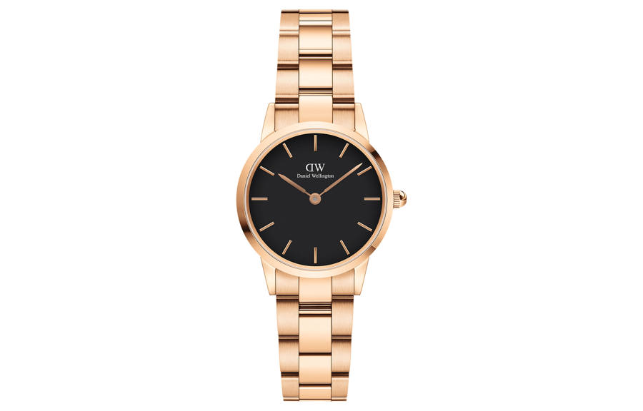 DW/DanielWellington Daniel Wellington DW Quartz Movement Stainless Steel Watchband 28mm Black Dial Women's Watch