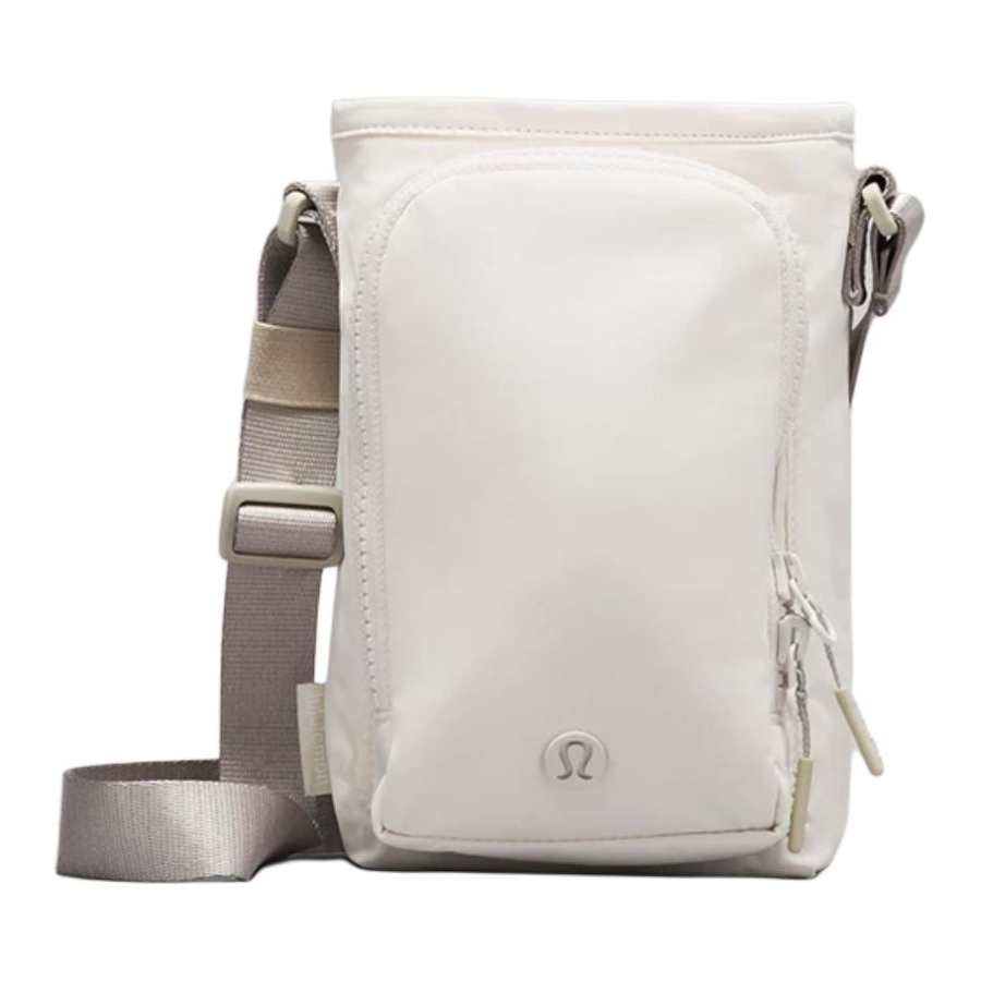 Lululemon Recycled Nylon Shoulder Bag, Crossbody Bag Unisex Albumin & Raw Linen