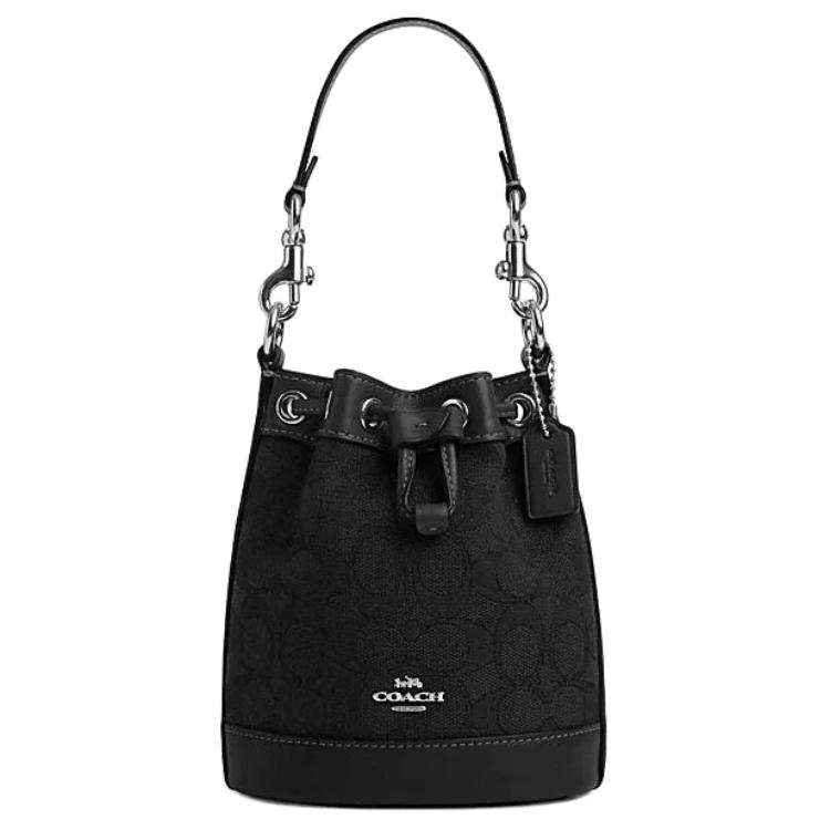 COACH Bucket Fabric With Cow Leather Bucket Bag, Shoulder Bag, Crossbody Bag, Handbag Mini Women's