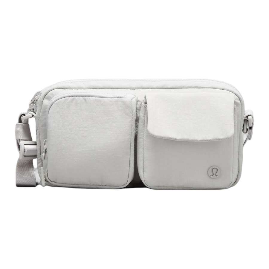 Lululemon Nylon Shoulder Bag, Crossbody Bag Unisex Steam Gray