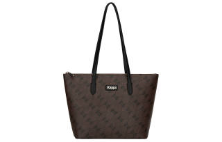 Kappa Matte Leather Handbag, Shoulder Bag Regular Women's Hazelnut Black Brown