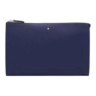MONTBLANC Leather Clutch Men's Blue