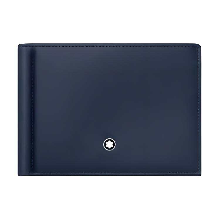 MONTBLANC Meisterstuck Leather Wallet, Card Holder Men's Sea Blue