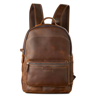 Simple & Nature Backpacks Dark Brown, Imported Top Grain Cow Leather