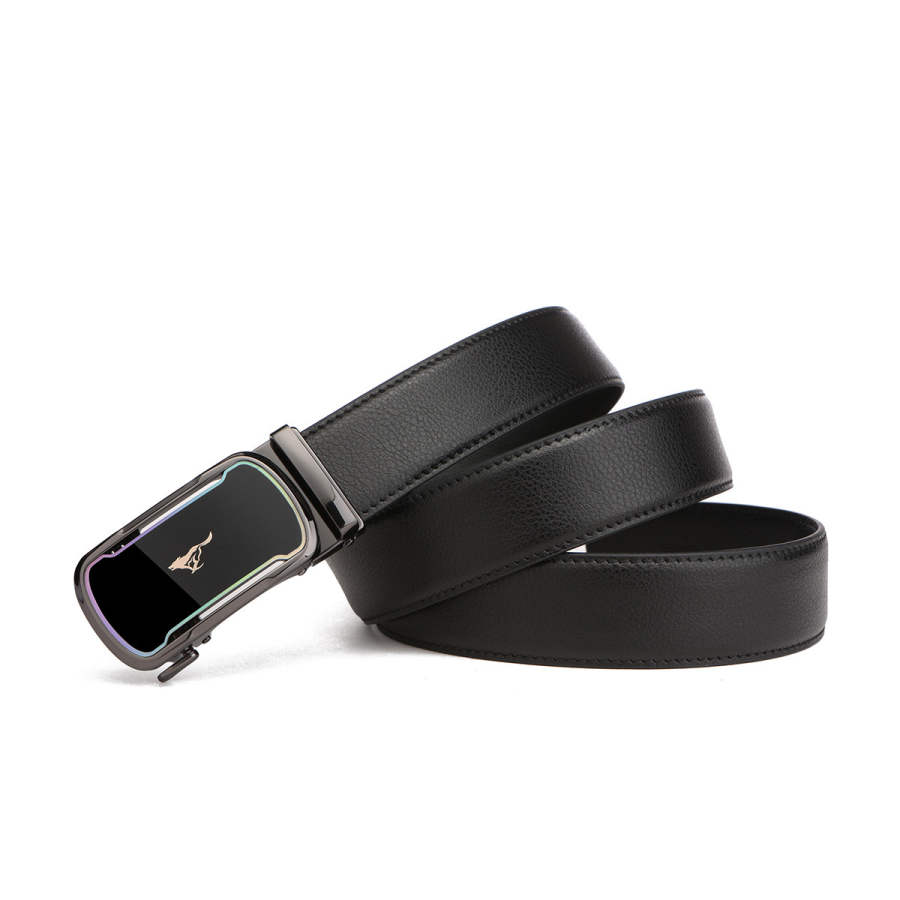 SEPTWOLVES Genuine Leather Automatic Buckle Business Premium Belt Leather Belts Men's Width 3.5cm