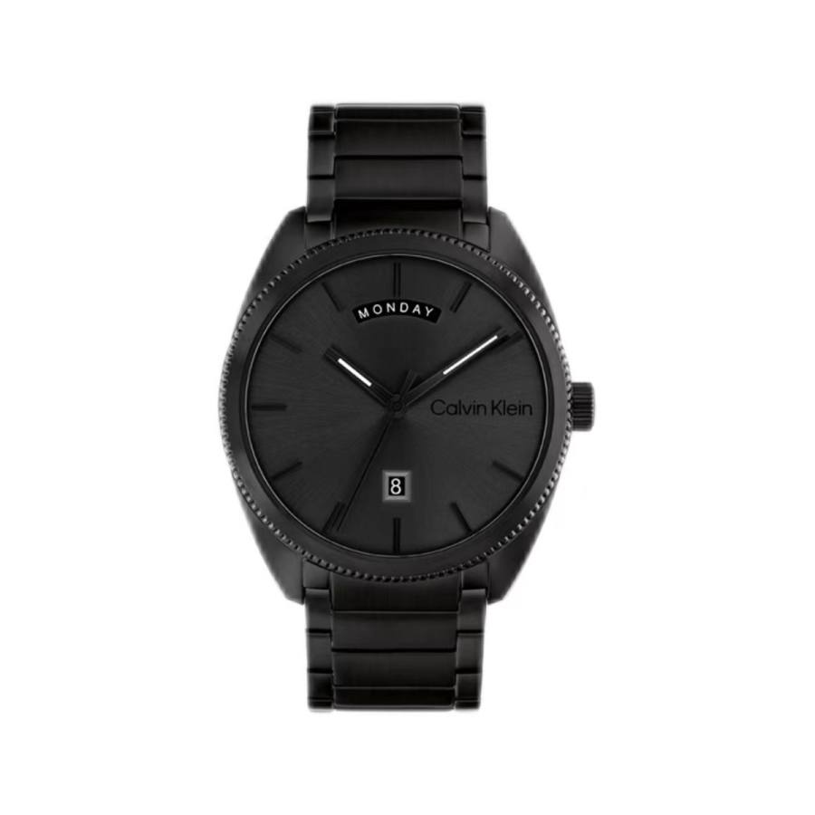 CALVIN KLEIN PROGRESS Wrist Watches Quartz Movement Stainless Steel Watchband 42mm Black Dial Men's Watches Minimalist