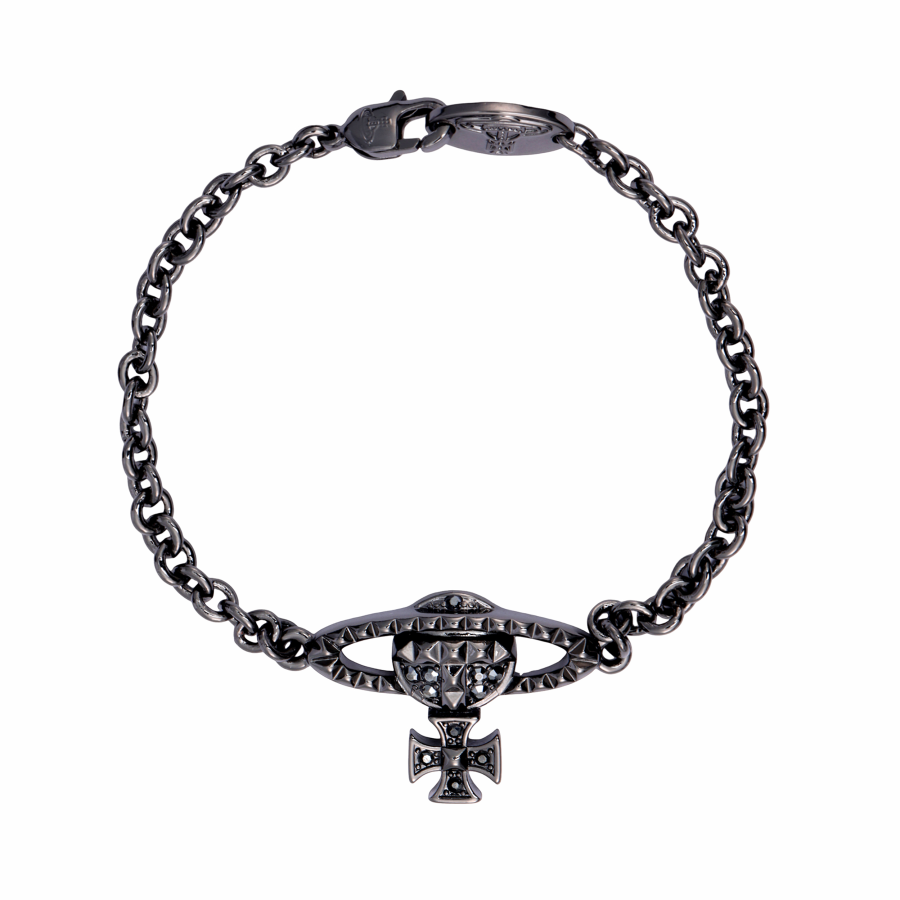 Vivienne Westwood Mayfair Black Crystal Bracelet