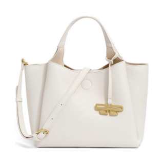 BELLE Cow Leather Handbag Women's Beige/Brown