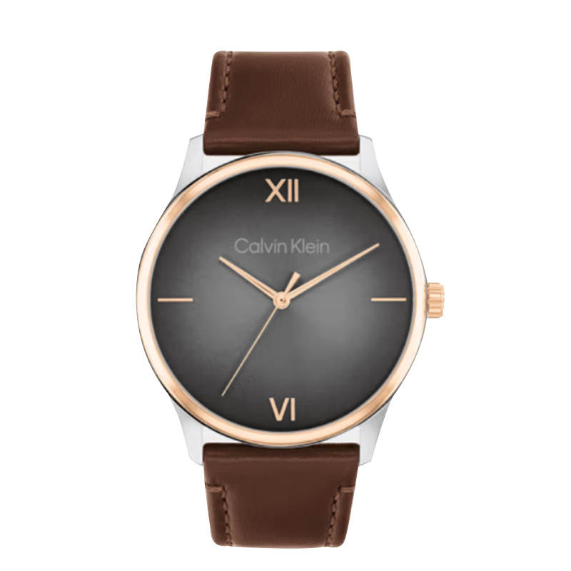 CALVIN KLEIN European And American Watches Wrist Watches Quartz Movement 43mm Tan Watch Dial Men's Watches