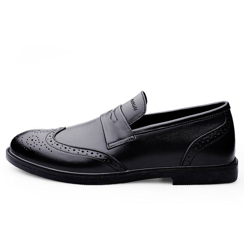 WENNAI Top Grain Cow Leather Men's Casual Shoes Men's
