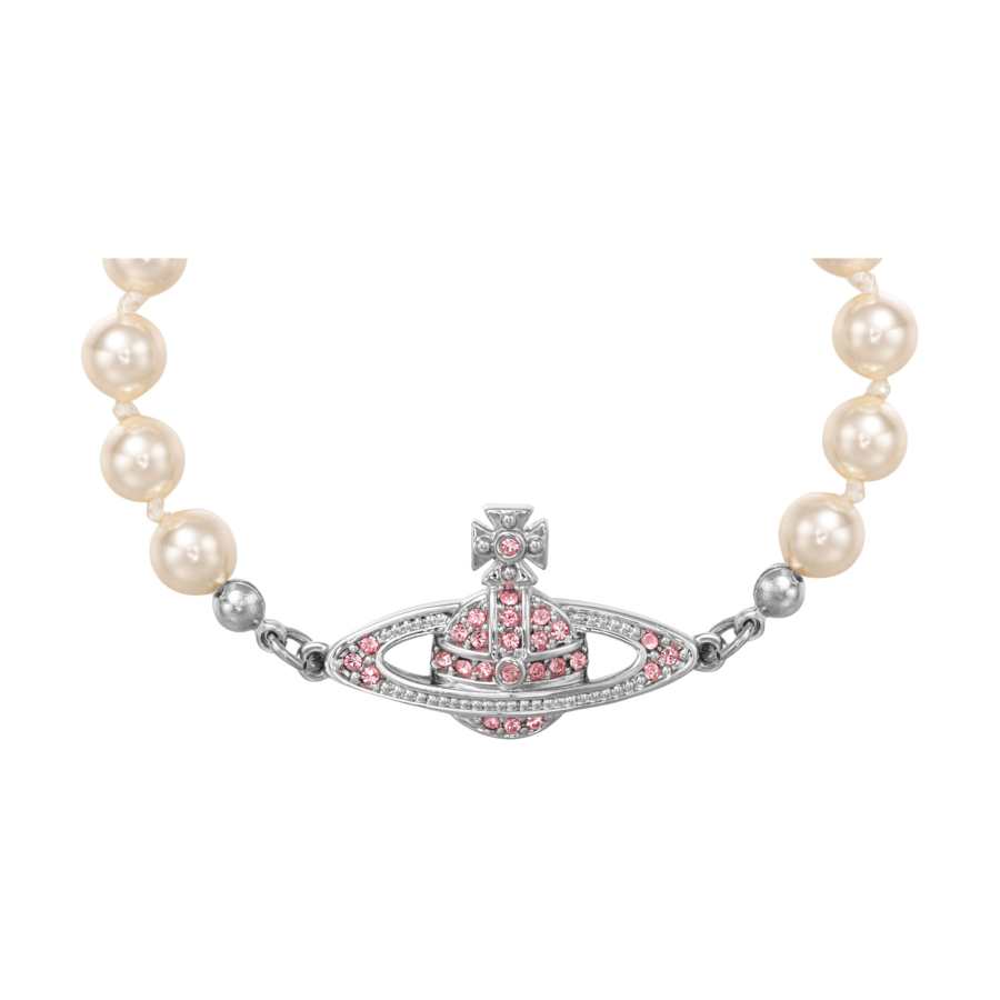 Vivienne Westwood Mini Bas Relief Pearl Chain Bracelet