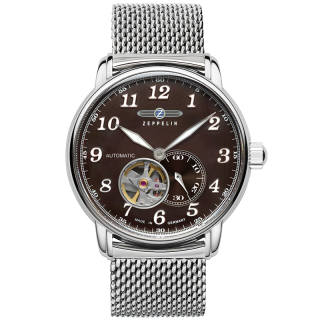 ZEPPELIN Piaget Collection Automatic Mechanical Movement Men's Watches Watch 40 Coffee Watch Dial Steel Strap