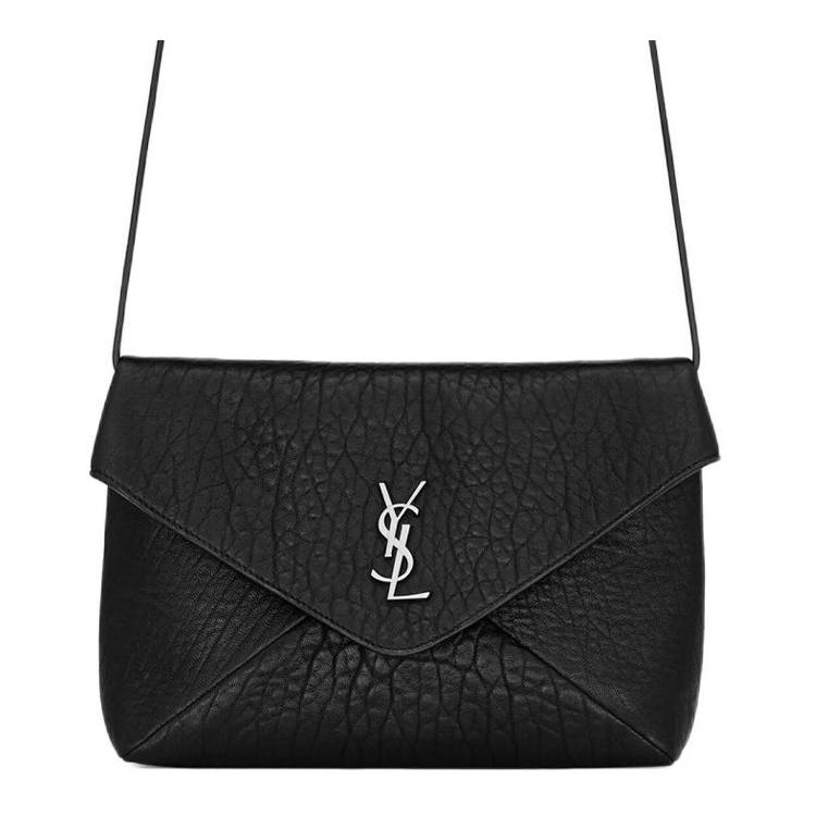 SAINT LAURENT Cassandre Sheepskin Messenger Bag, Shoulder Bag, Crossbody Bag Women's Black