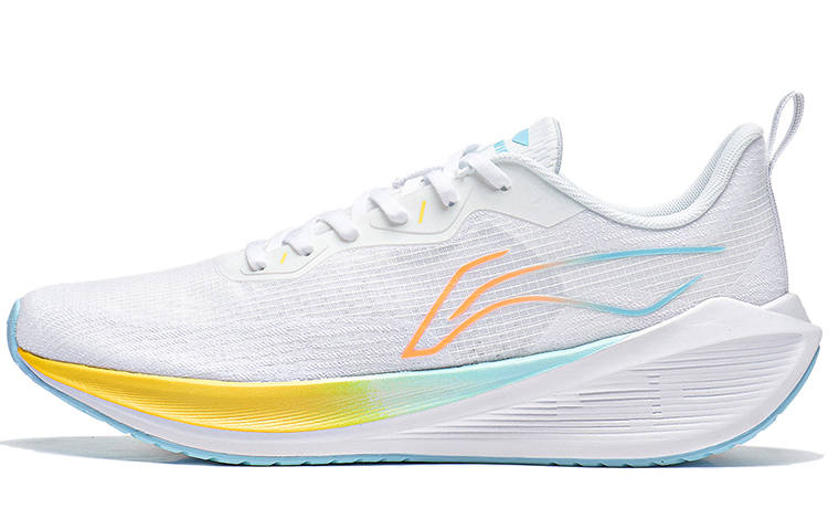 Li-Ning Li Ning Wuyue Cushioning Slip Resistant Abrasion Resistant Breathable Low top Casual Running Shoes Men's White