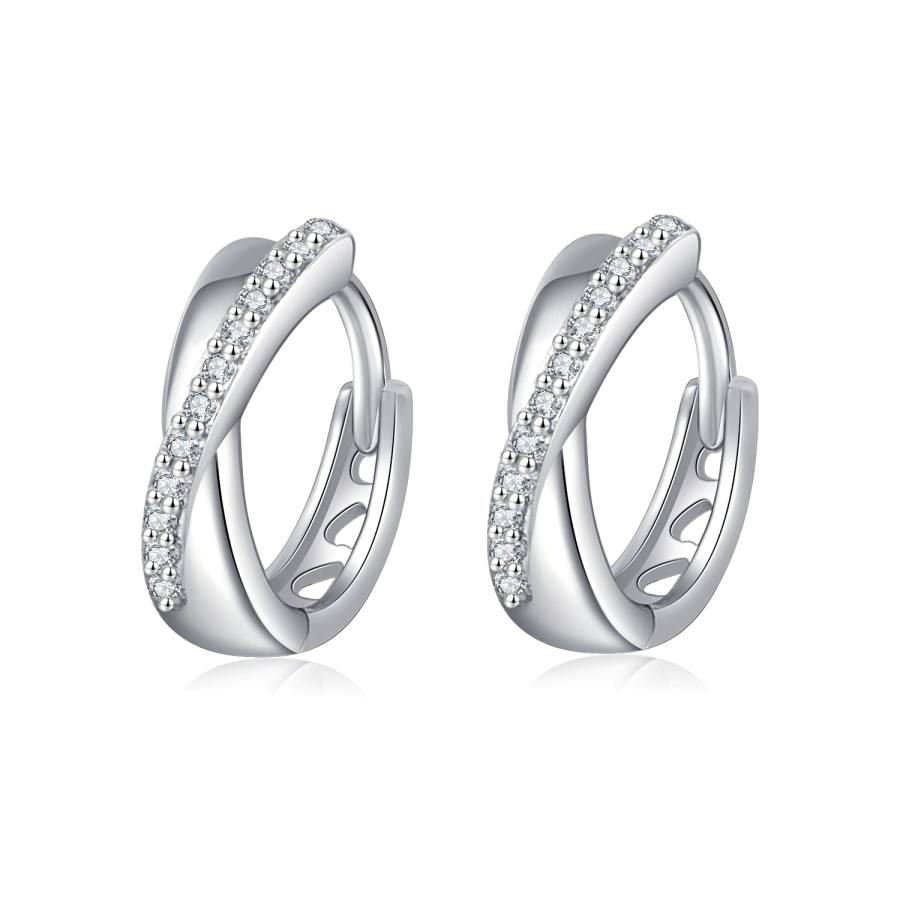 NAME.S S925 Silver Stud Earrings Women's Box