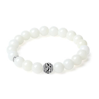 ZOKS White Jade Bodhi Beaded Bracelet Hand Accessory Unisex