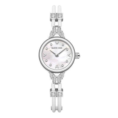 Darwin Core Quartz Movement Stainless Steel Watchband Watch Women's Watch Mother of Pearl Color Watch Dial