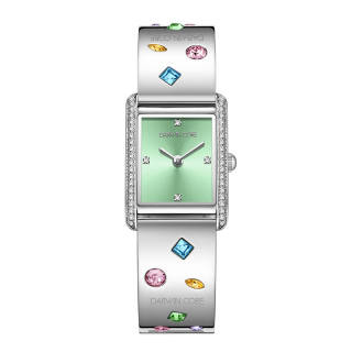 Darwin Core Quartz Movement Stainless Steel Watchband Watch Women's Watch Green Dial