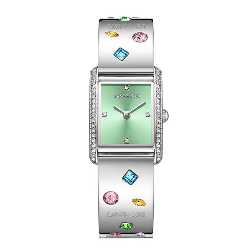 Darwin Core Quartz Movement Stainless Steel Watchband Watch Women's Watch Green Dial