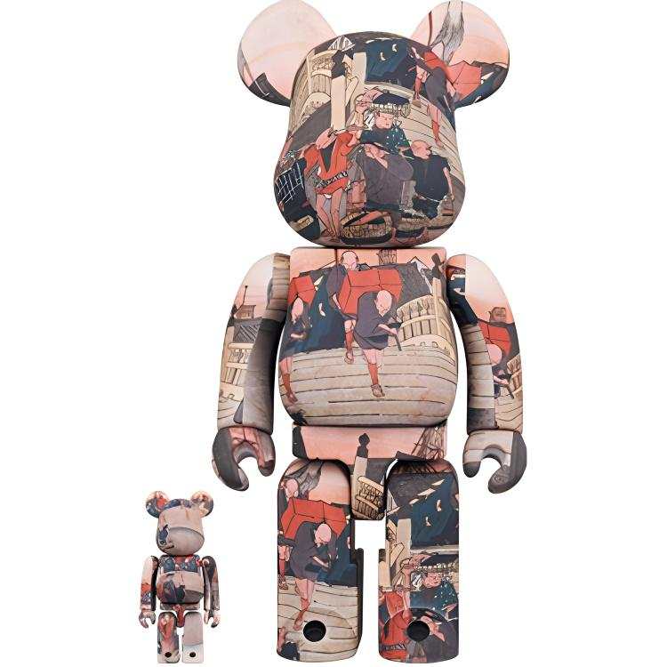 BE@RBRICK 400% 100% Tokyo National Museum, Kuniyoshi Utagawa, Fifty Three Stations Of The Tokaido Trendy Figures