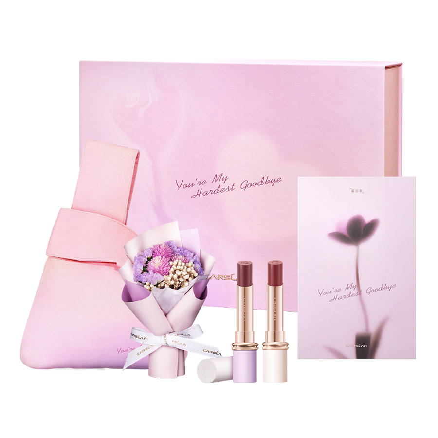Carslan Foggy Me Valentine's Day Limited Edition Lipstick Gift Box Easy to Blend Satin Matte Complexion