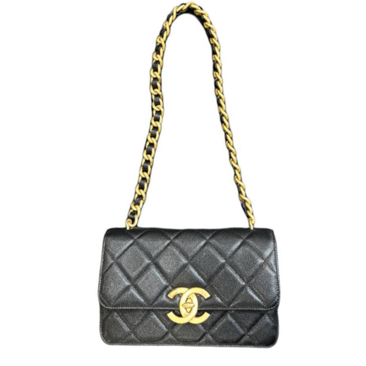 CHANEL 19Bag Leather Handbag, Shoulder Bag Women's Black