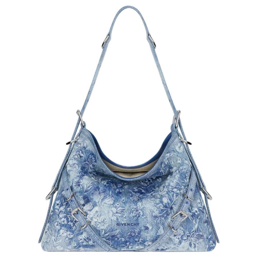 Givenchy Givenchy Voyou Denim Handbag, Shoulder Bag Women's Medium Blue