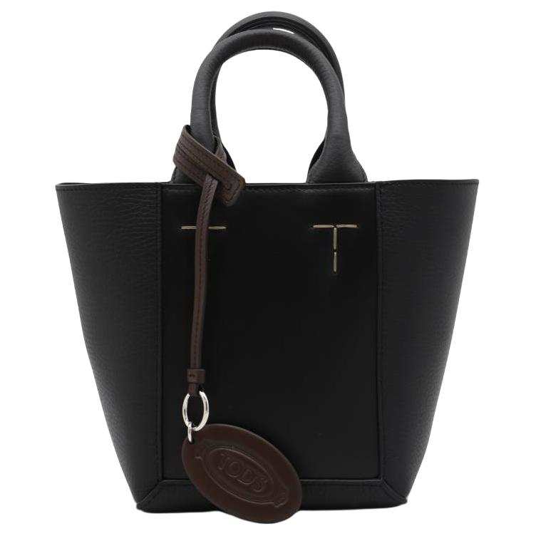 TOD'S Logo Pendent Panelled Tote Bag