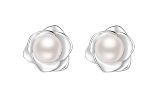 Asia Star Sterling Silver Stud Earrings Women's