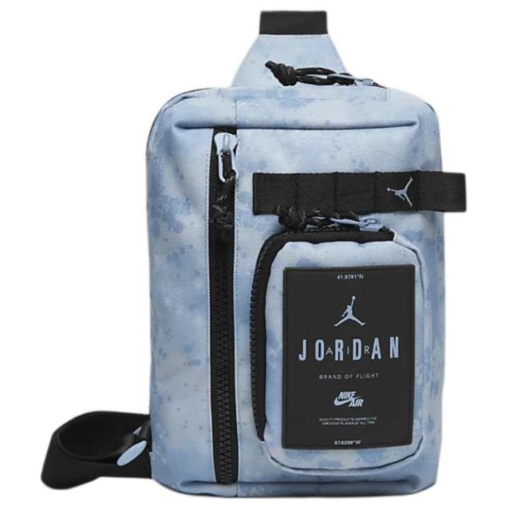 Jordan Jordan Polyester Shoulder Bag, Crossbody Bag Regular Men's Blue Gray