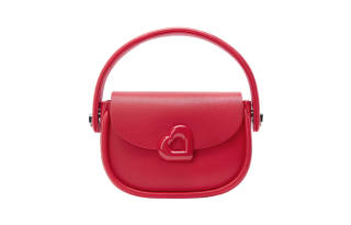 ONE TIME Synthetic Leather Heart Handbag Crossbody Bag Regular Women's Red/Black/Cherry Blossom Pink/Yellow Cream