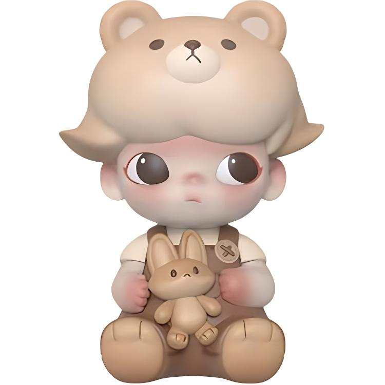 POP MART POP MART Dimoo Bear Wearing Overalls, Hug Bear Accompaniment Trendy Figures 11cm