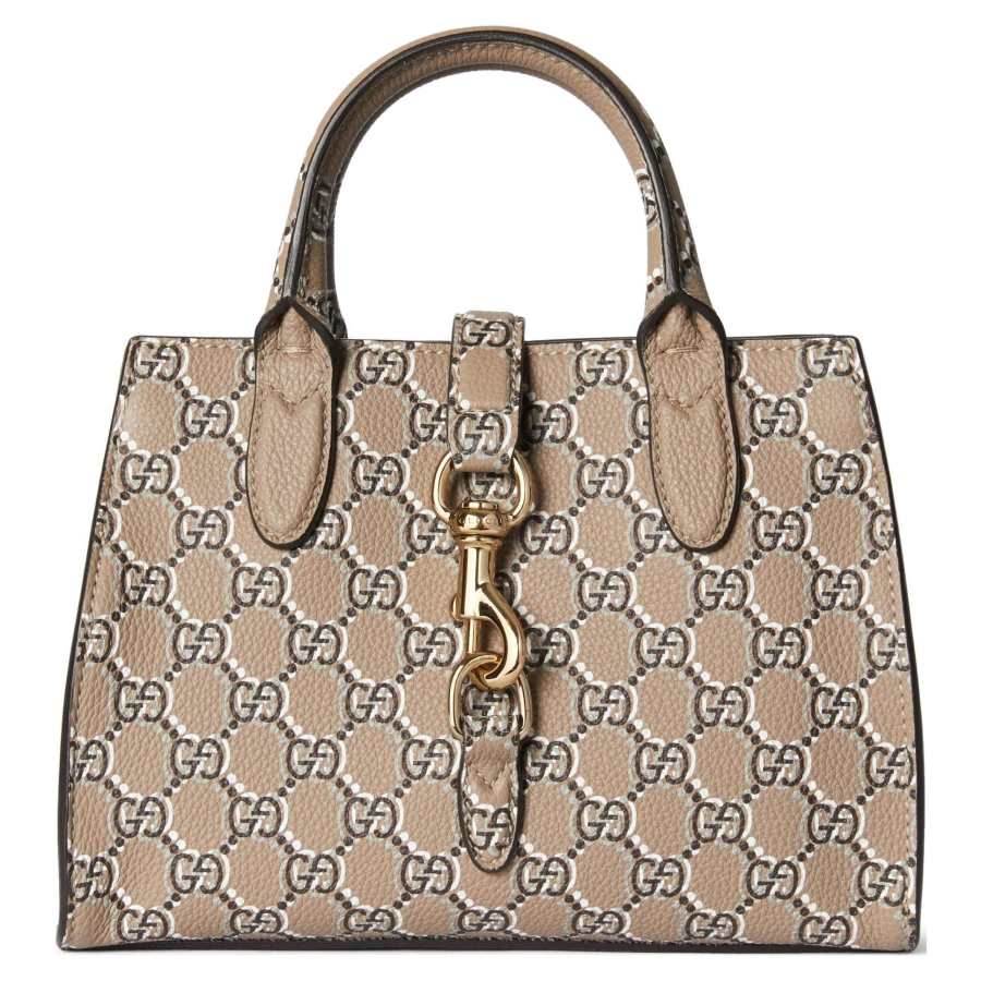 GUCCI Leather Shoulder Bag, Crossbody Bag, Handbag Small Women's Taupe