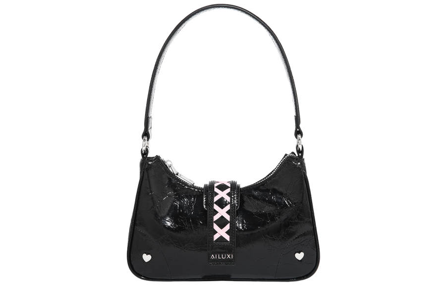 AILUXI Pu Shoulder Bag, Portable Crossbody Bag Medium Women's Black