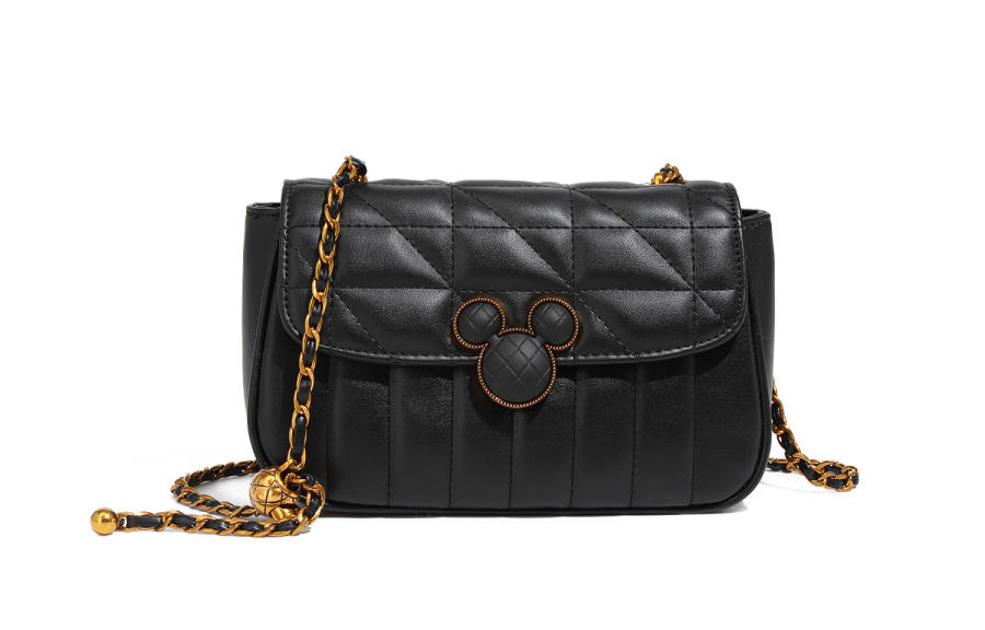 Disney Mickey Series Pu Underarm Crossbody Bag Medium Women's Black
